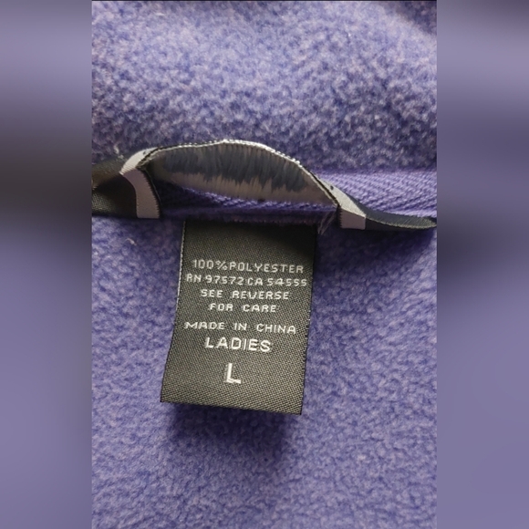 Landway Women's Purple Fleece Full Zip with 4 pockets Size Large Streetwear - Picture 7 of 10